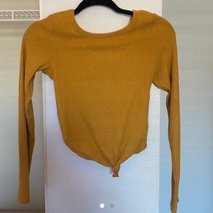 mustard yellow crop top